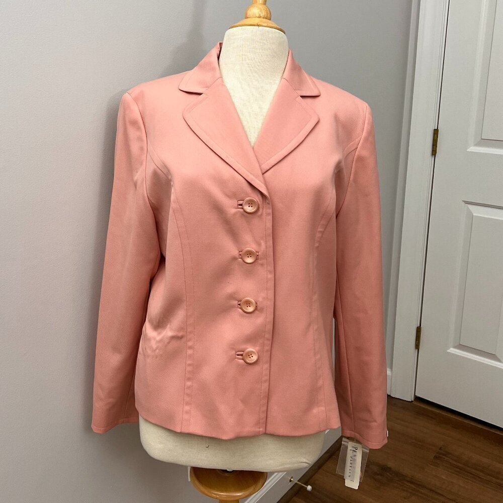 NEW Pendleton Pink Button Wool Blazer Jacket Sz 14